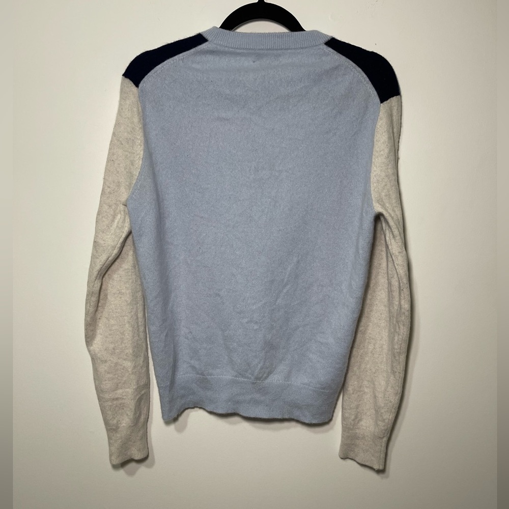 Club Monaco Men’s 100% Cashmere Colorblock Crewneck Sweater in S - Picture 7 of 7